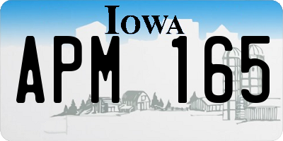 IA license plate APM165