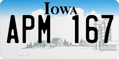 IA license plate APM167