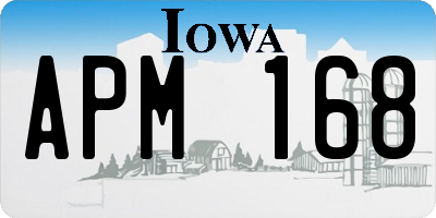 IA license plate APM168