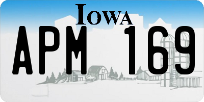 IA license plate APM169