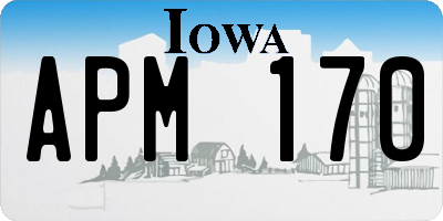 IA license plate APM170