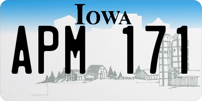 IA license plate APM171