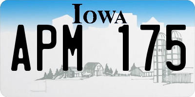 IA license plate APM175