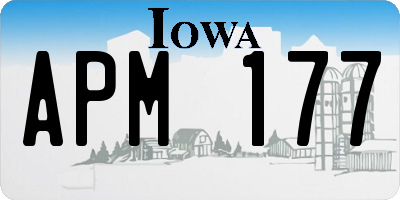 IA license plate APM177