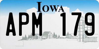 IA license plate APM179