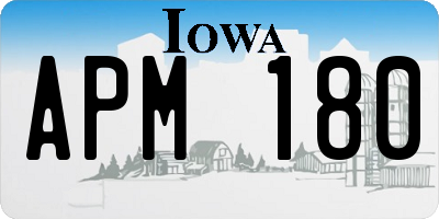 IA license plate APM180