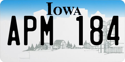 IA license plate APM184