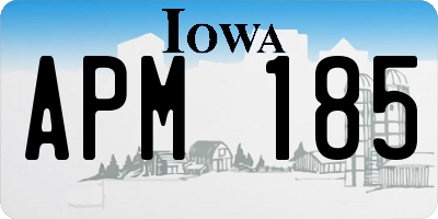 IA license plate APM185