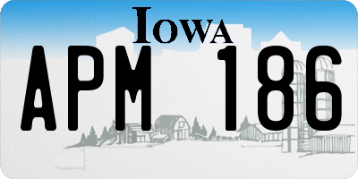 IA license plate APM186