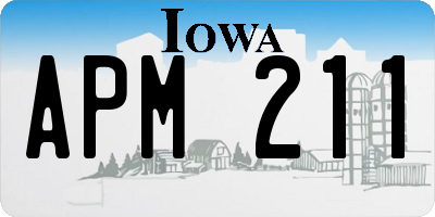 IA license plate APM211
