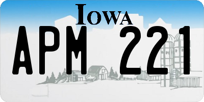 IA license plate APM221