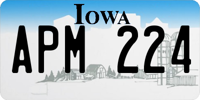 IA license plate APM224