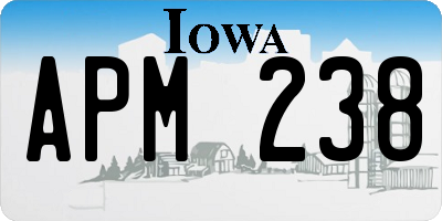 IA license plate APM238