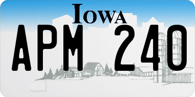 IA license plate APM240