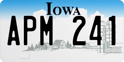 IA license plate APM241