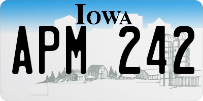 IA license plate APM242