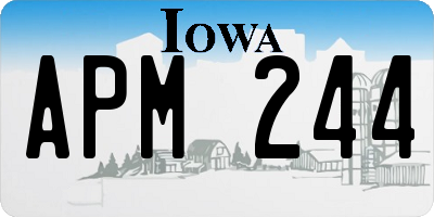 IA license plate APM244