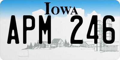 IA license plate APM246