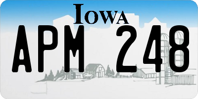 IA license plate APM248