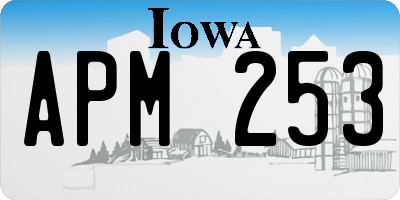 IA license plate APM253