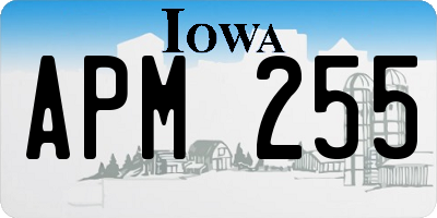 IA license plate APM255