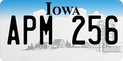 IA license plate APM256