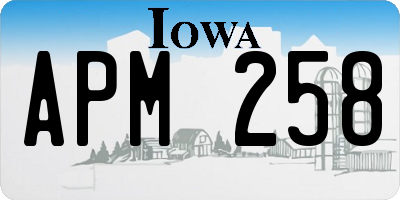 IA license plate APM258