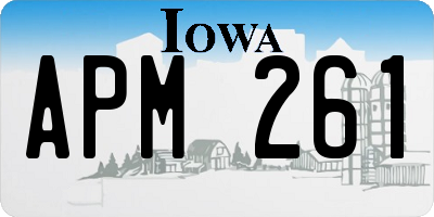 IA license plate APM261