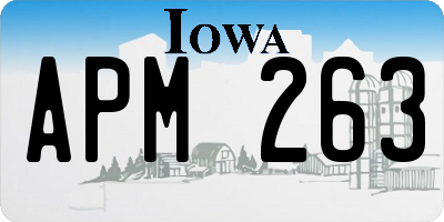 IA license plate APM263