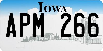 IA license plate APM266