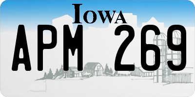 IA license plate APM269