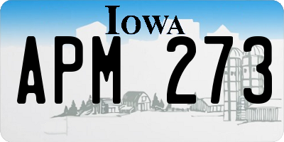 IA license plate APM273