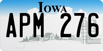 IA license plate APM276