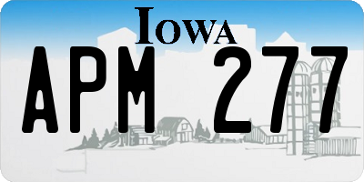 IA license plate APM277