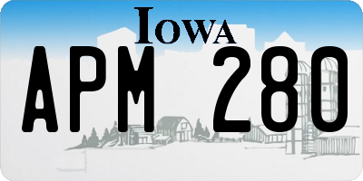 IA license plate APM280
