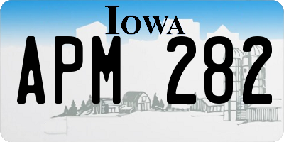 IA license plate APM282