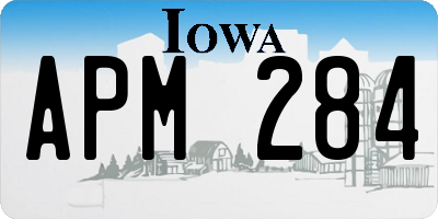IA license plate APM284