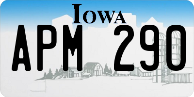 IA license plate APM290