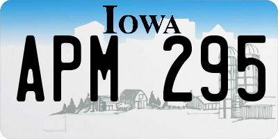 IA license plate APM295