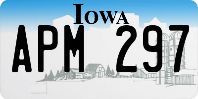 IA license plate APM297