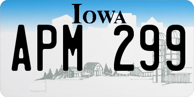 IA license plate APM299