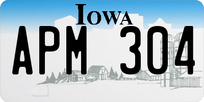 IA license plate APM304