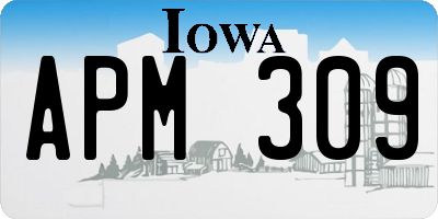 IA license plate APM309