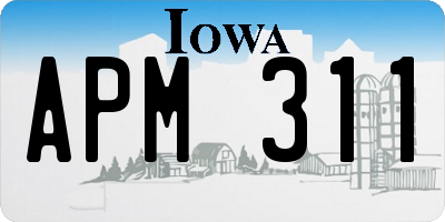 IA license plate APM311