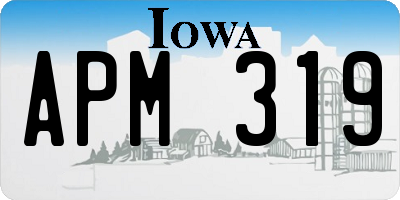 IA license plate APM319