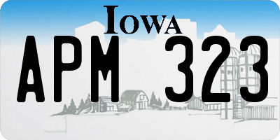 IA license plate APM323