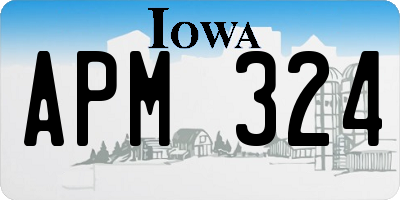 IA license plate APM324