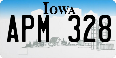 IA license plate APM328