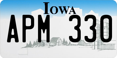 IA license plate APM330