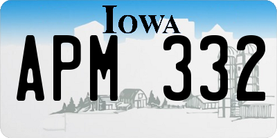 IA license plate APM332